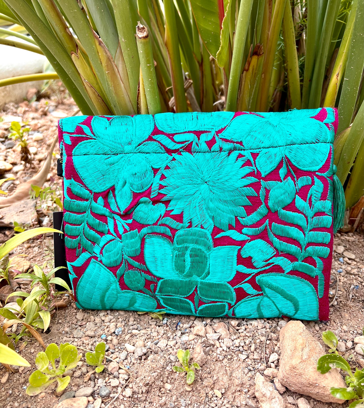 Clutch Seda Turquesa