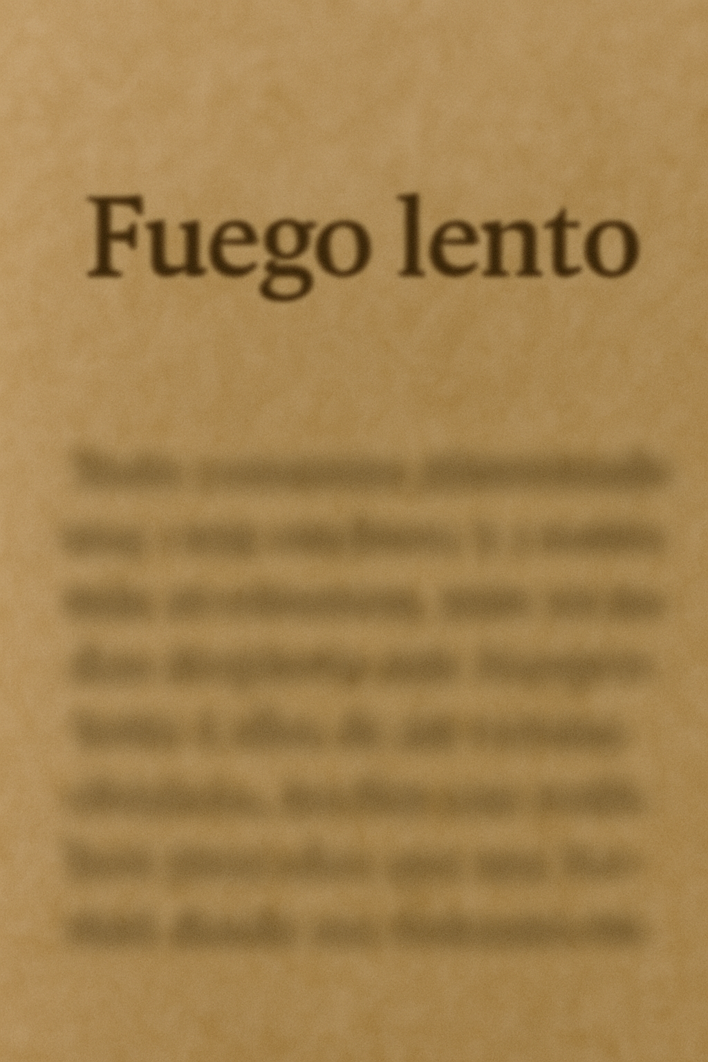 FUEGO LENTO