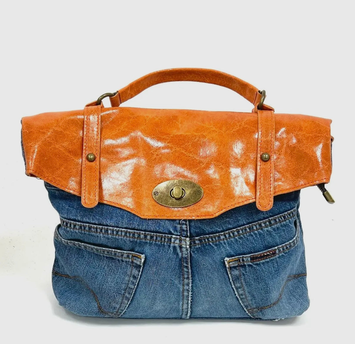 Bolso Cuero Denim