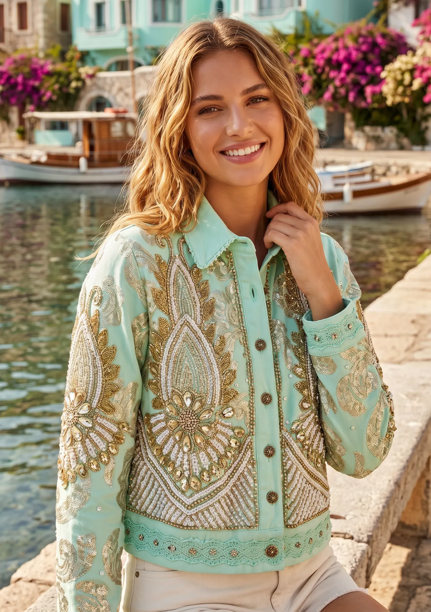 Chaqueta Joya SANTORINI Aqua