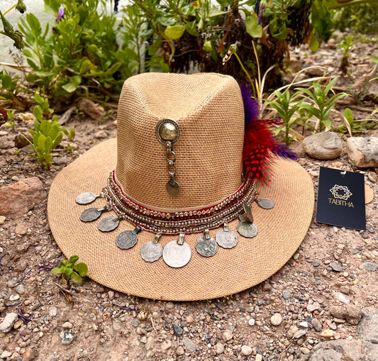 Sombrero Boho Plumas